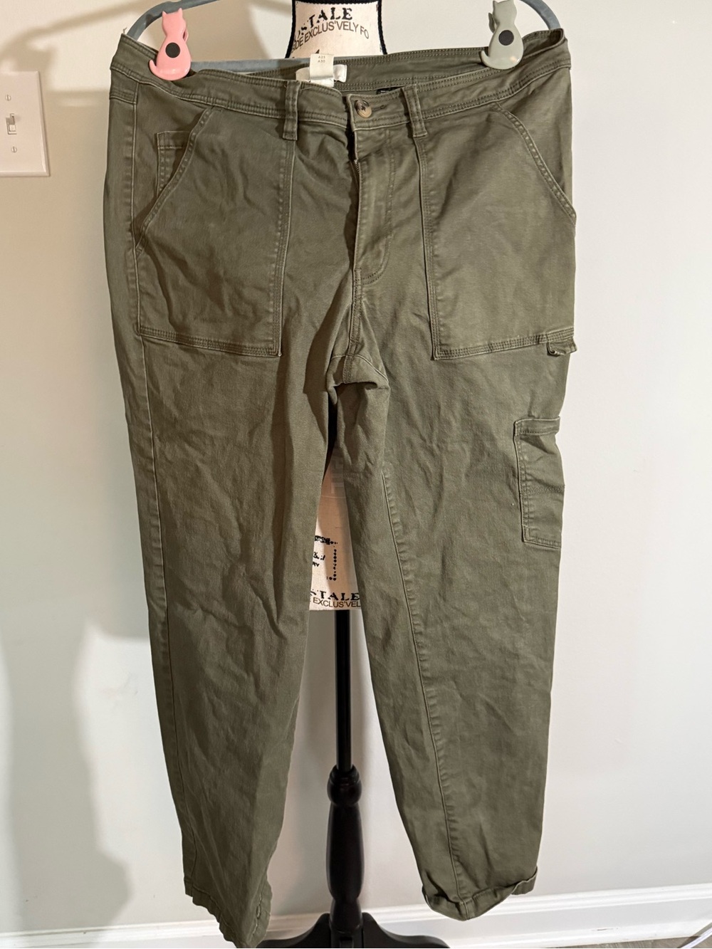Olive Green Utility Cargo Pants